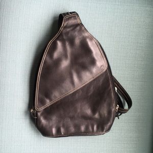 Vintage late 90s leather mini backpack